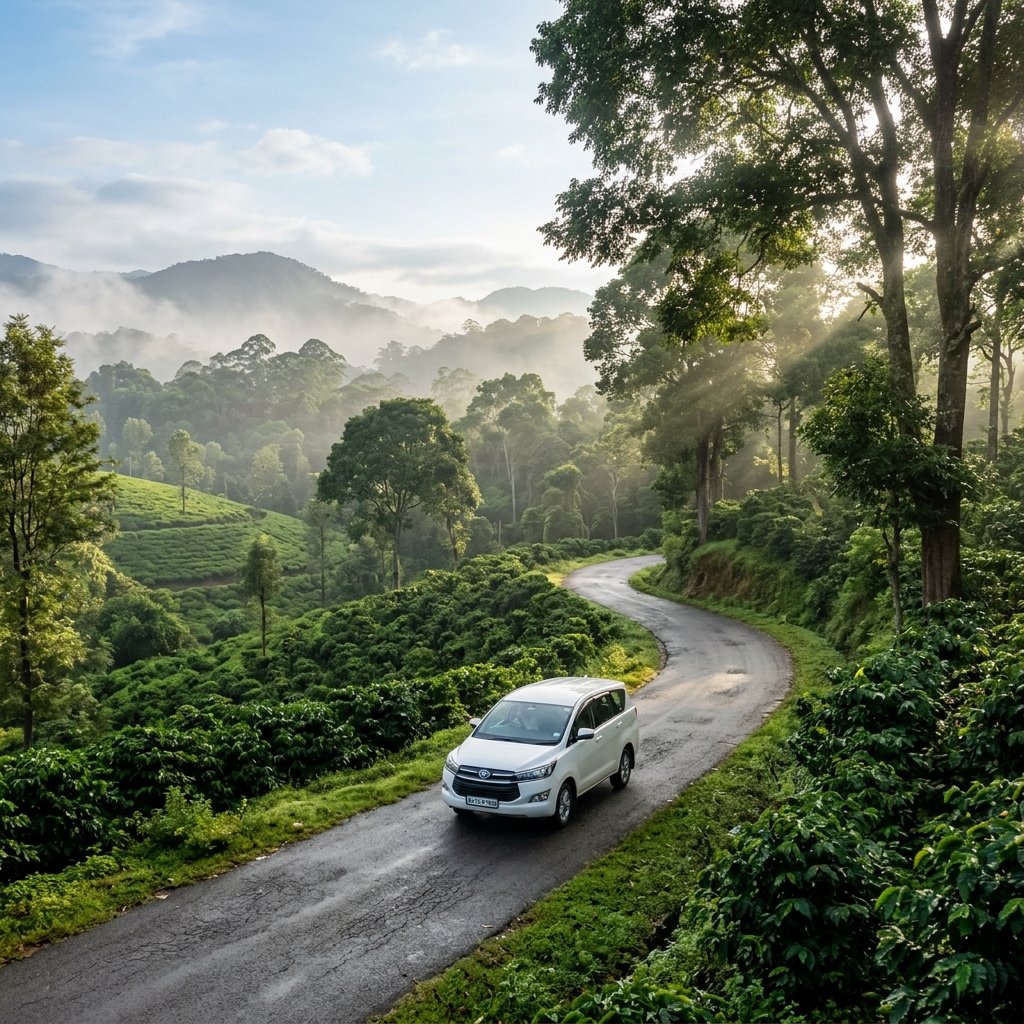 Scenic Coorg Hills Coffee Plantation Taxi Service